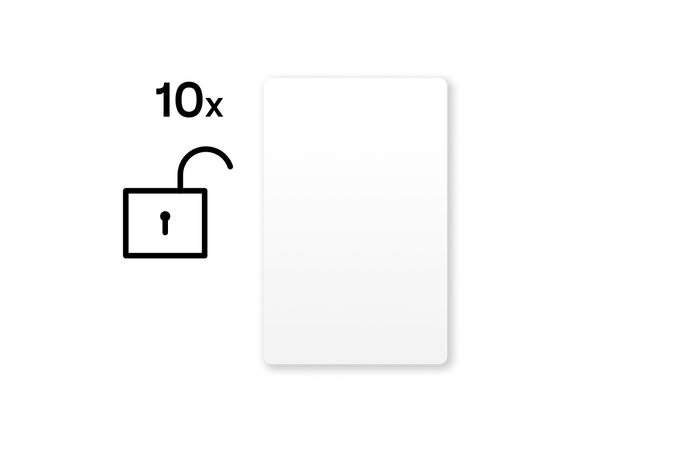 Unencrypted NFC Smart Cards White Set - 10 pieces