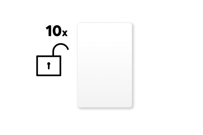 Set bianco di smart card NFC non crittografate bianche - 10 pezzi