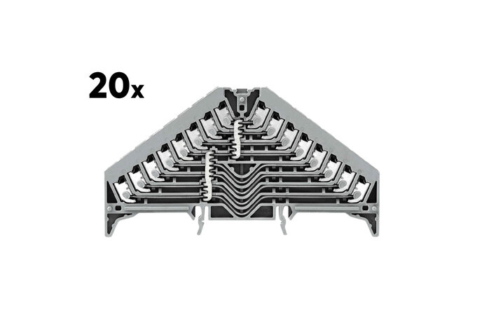 Weidmüller 8-Way Distribution Terminal PPV8 (20 pcs.) Discontinued Model