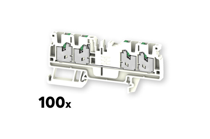 Weidmüller Feed-Through Terminal Block S4C 2,5 White (100 pcs.)