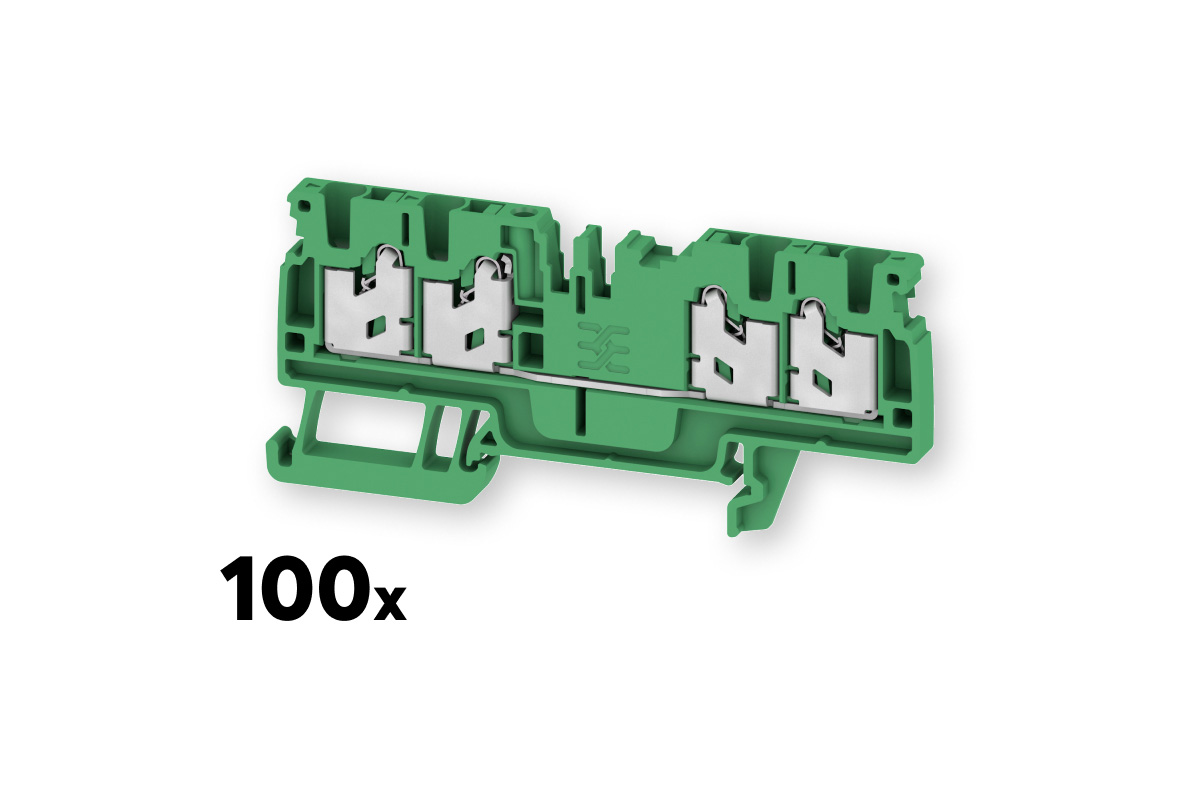 Weidmüller Feed-through Terminal Block S4C 2.5 Green (100 pcs.)