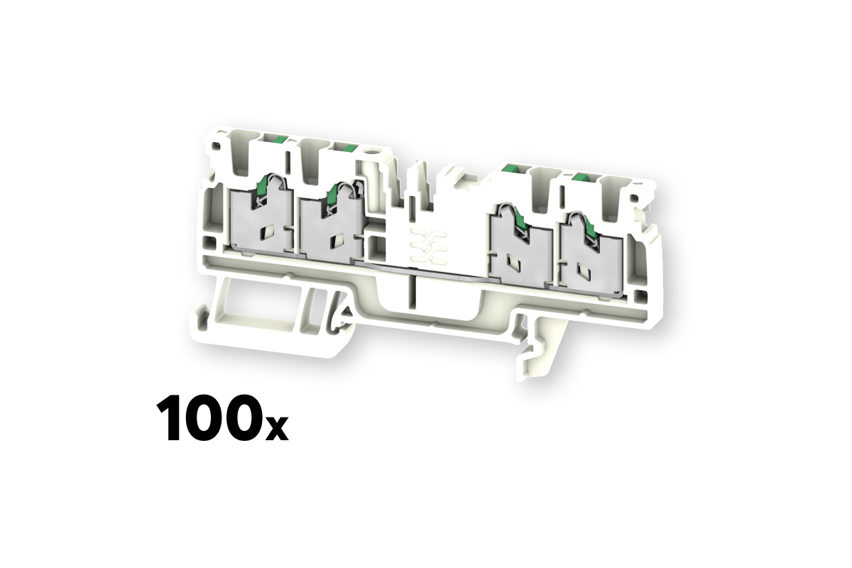 Weidmüller Feed-through Terminal Block S4C 2.5 White (100 pcs.)
