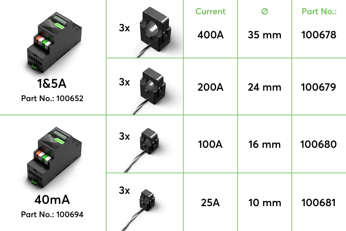 5A Current Transformers 200A 24mm (3 pcs.)