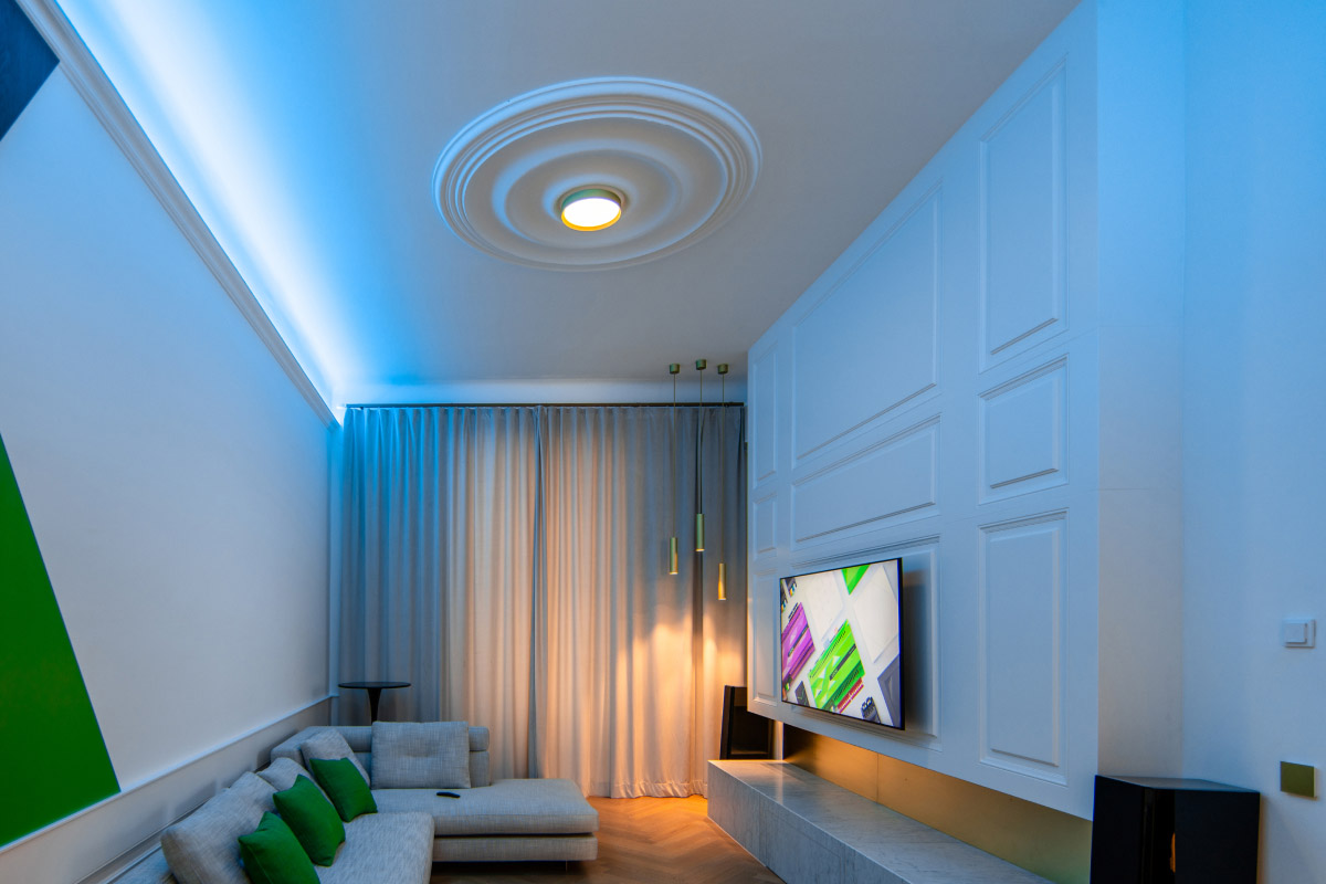 LED Ceiling Light RGBW Tree Gold