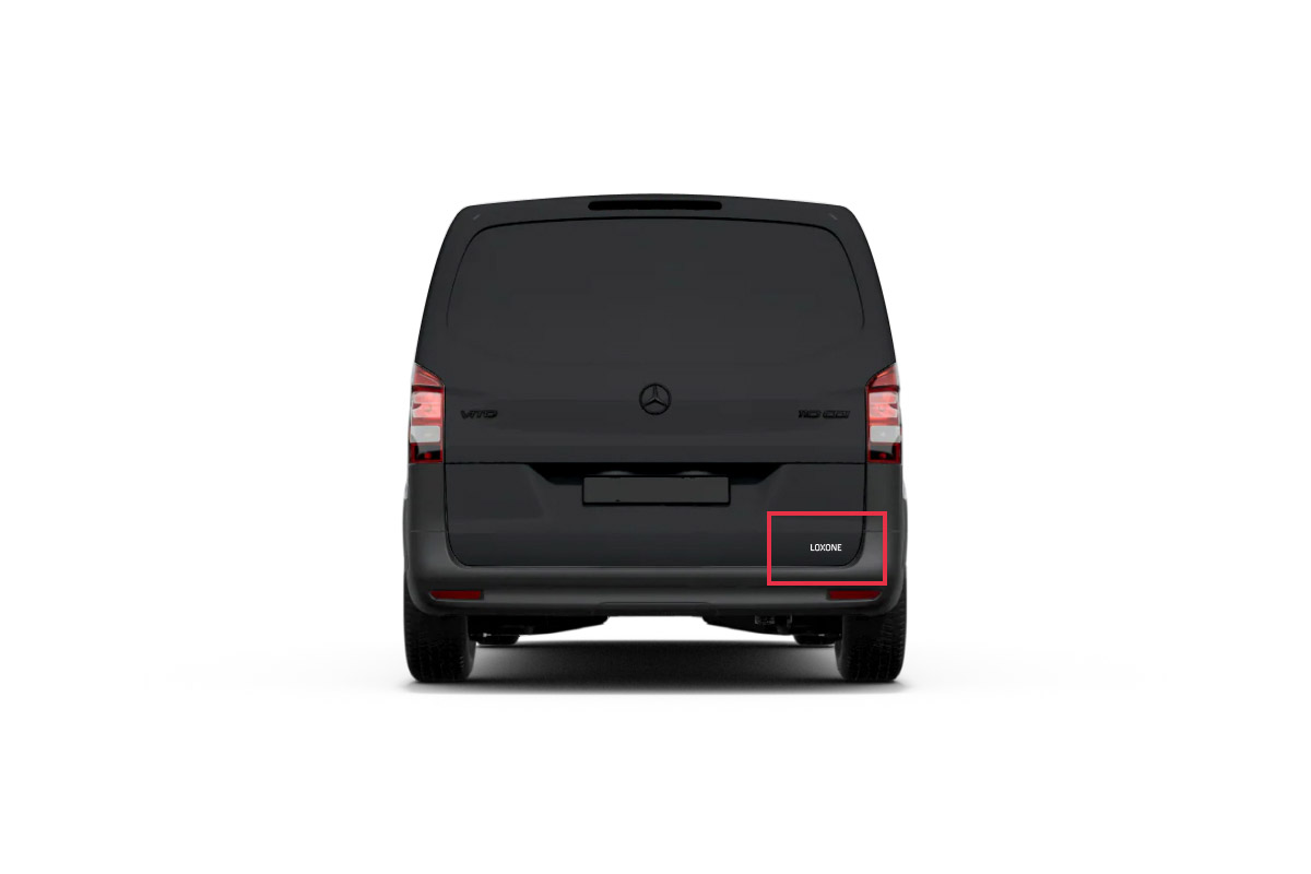 Autoaufkleber Logo S in Weiß