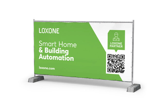 Bauzaunbanner mit QR-Code