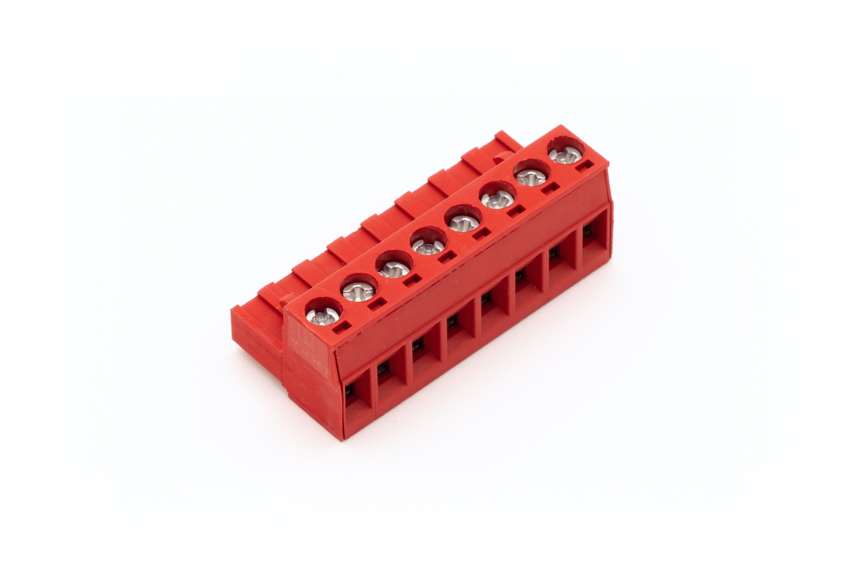 Terminal à vis rouge 8 broches