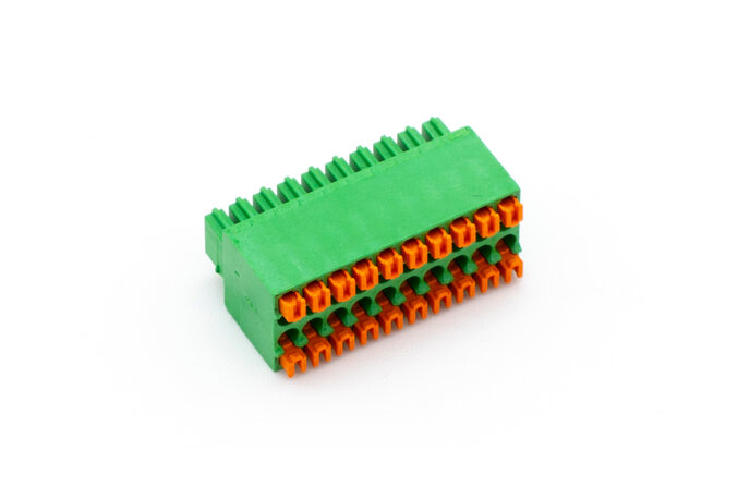 Push Plug-In Terminal Green 20-Pin