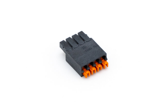 Push Plug-In Terminal Black 4-Pin