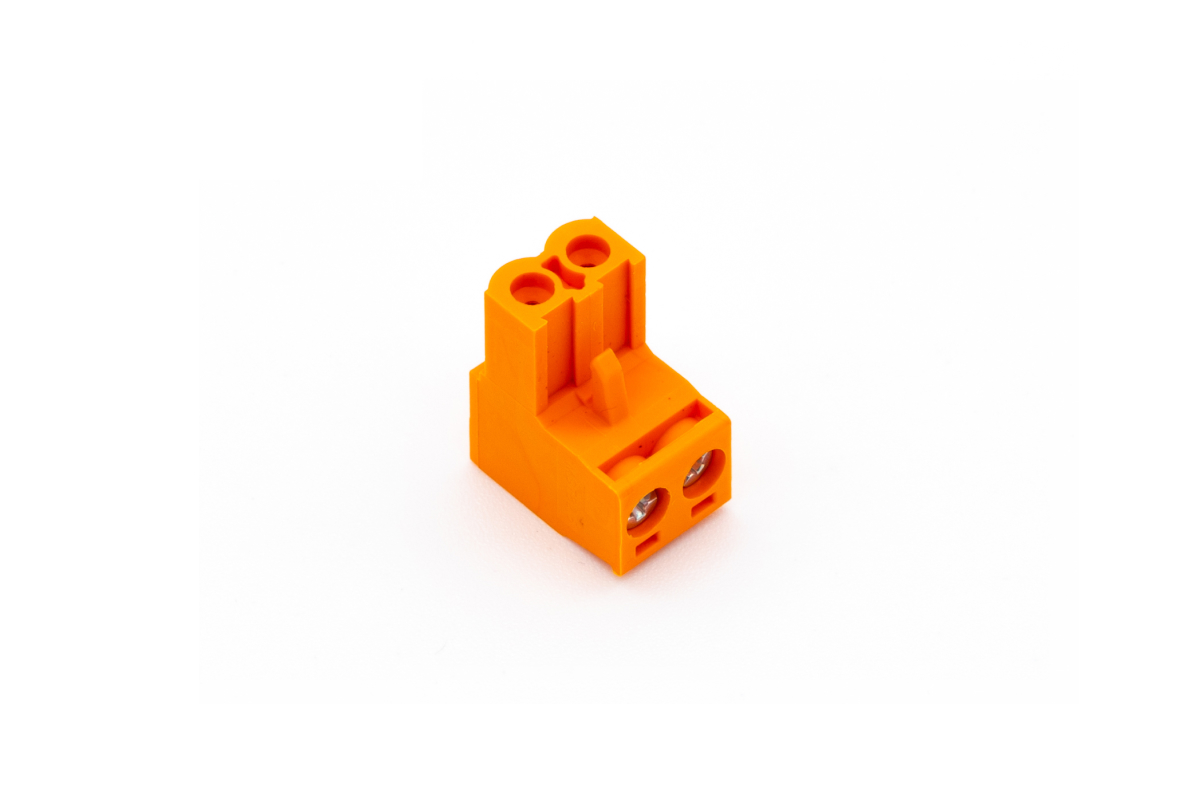 Schraub-Steckklemme Orange 2fach markiert