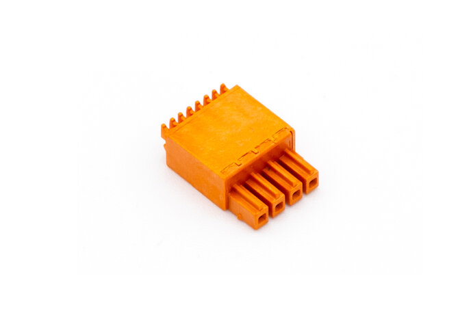 Push-in terminal orange 4-pin