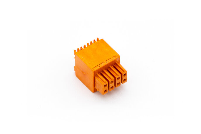 Push Plug-In Terminal Orange 8-Pin