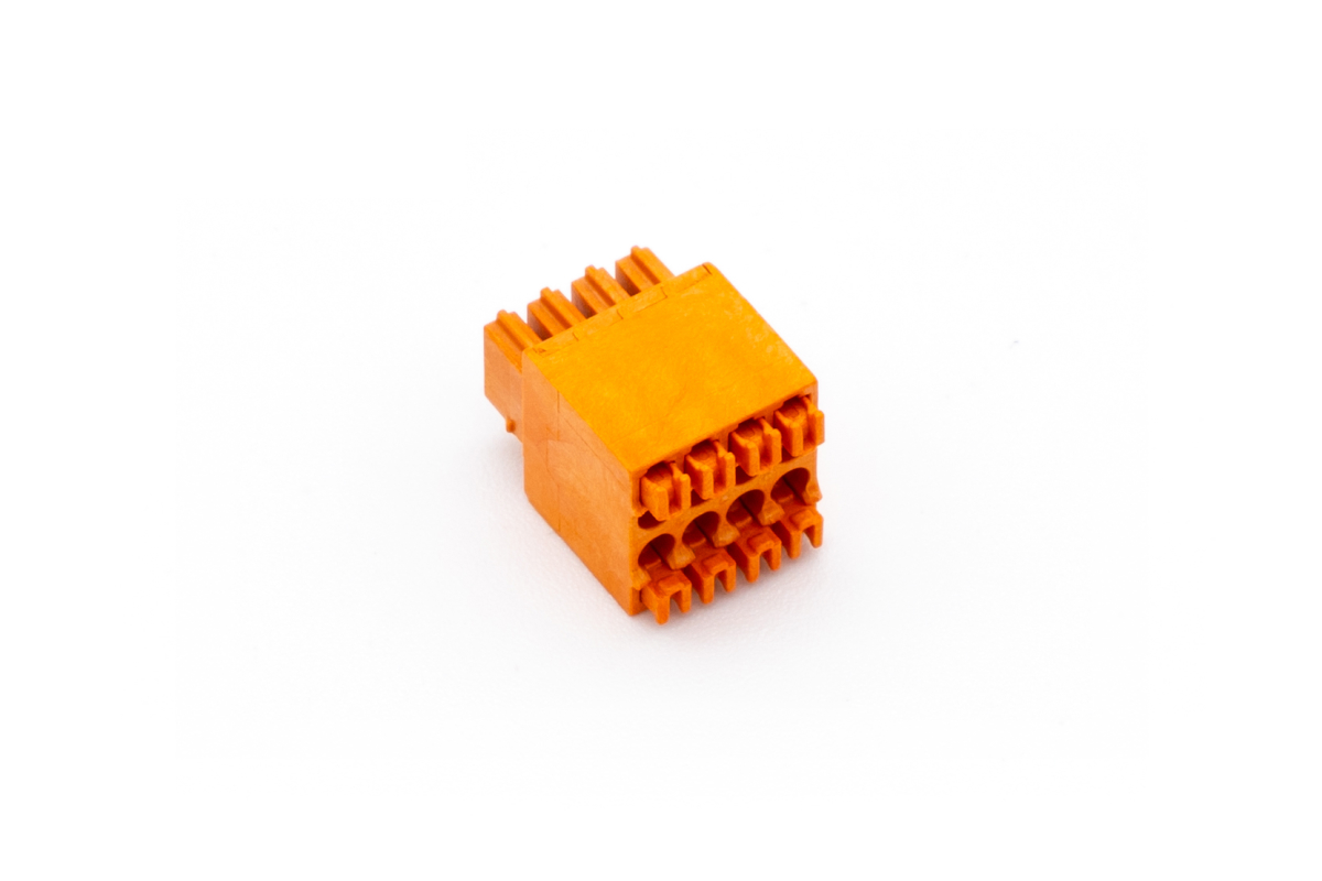 Push Plug-In Terminal Orange 8-Pin