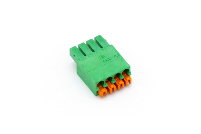 Push Plug-In Terminal Green 4-Pin