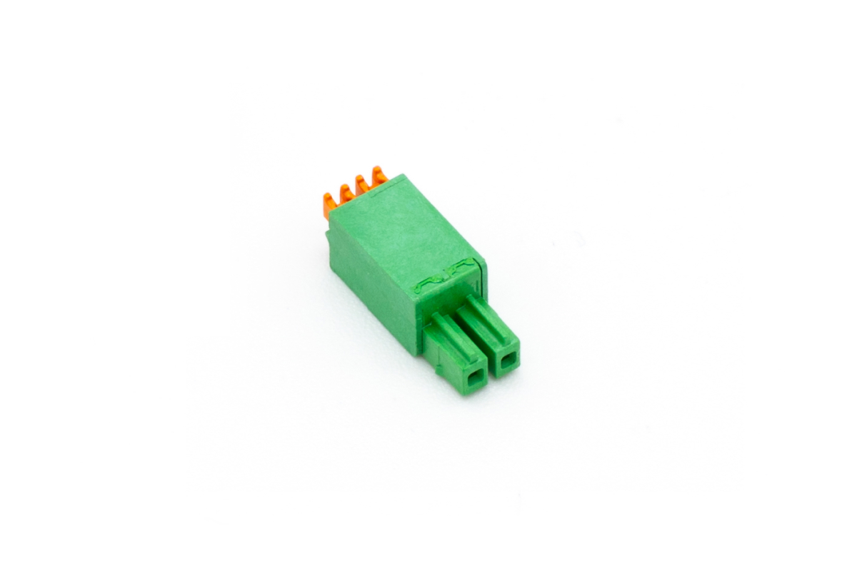 Push Plug-In Terminal Green 2-Pin