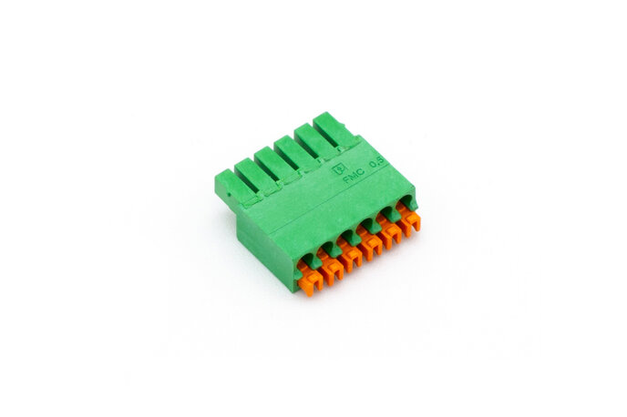 Push Plug-In Terminal Green 6-Pin