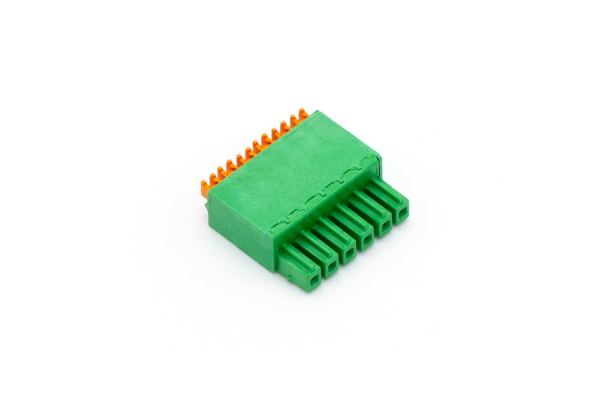 Push Plug-In Terminal Green 6-Pin
