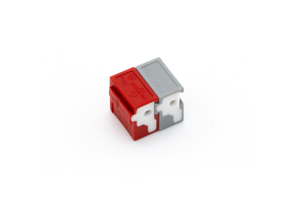 Push Plug-In Terminal Red/Gray