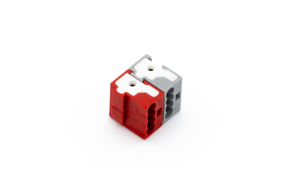 Push Plug-In Terminal Red/Gray