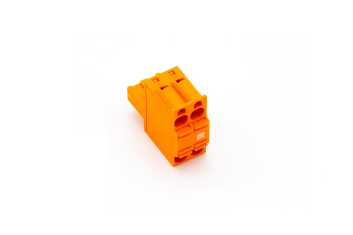 Push Plug-In Terminal Orange 2-Pin